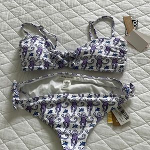 Brand new Roller Rabbit monkey print bikini